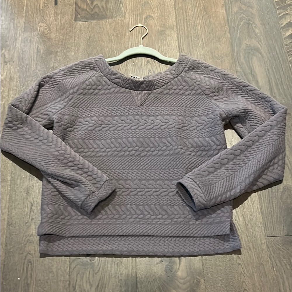 Prana Textured Knit Sweater in Gray